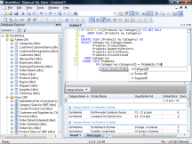 Intellisense-enabled SQL editor environment