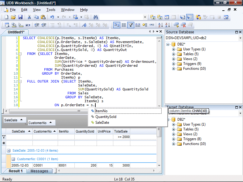 db2, udb, database comparison, database synchronization, schema comparison, schema synchronization, data comparison, data synchronization, schema diff, schema difference, database compare tool