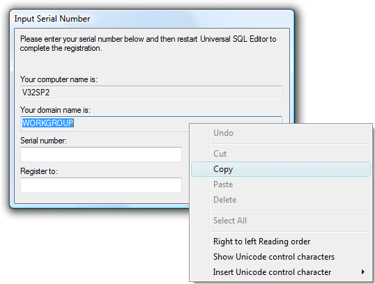 Use Ctrl+A to Select All text and Ctrl+C to Copy to the Clipboard